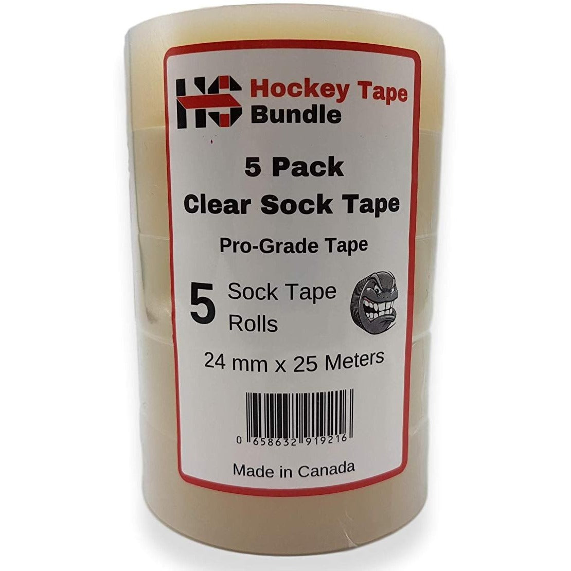 5 Roll Clear Hockey Tape Strong Adhesive Hockey Sock Tape
